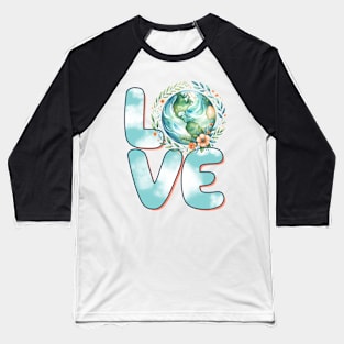 Peace Love Earth Baseball T-Shirt